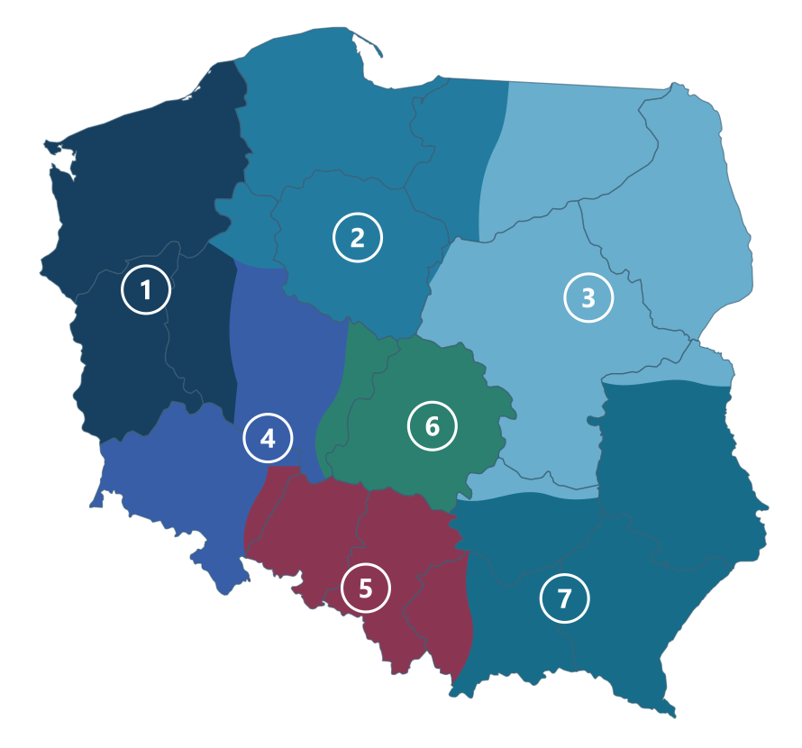 Mapa dystrybucji Liedmann